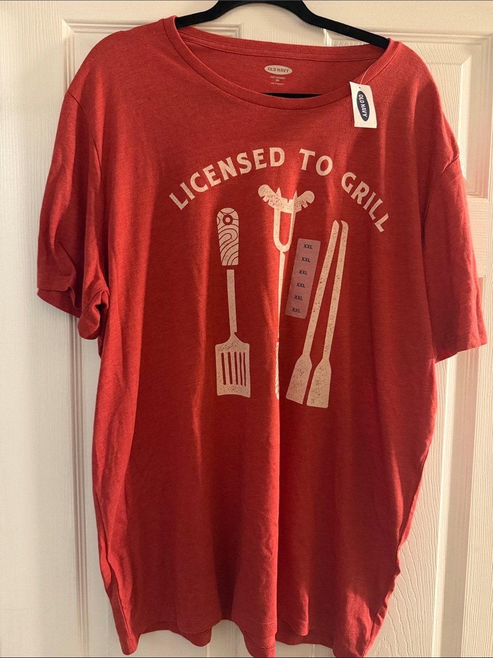 Old Navy Red 'Licensed to Grill' Graphic Tee